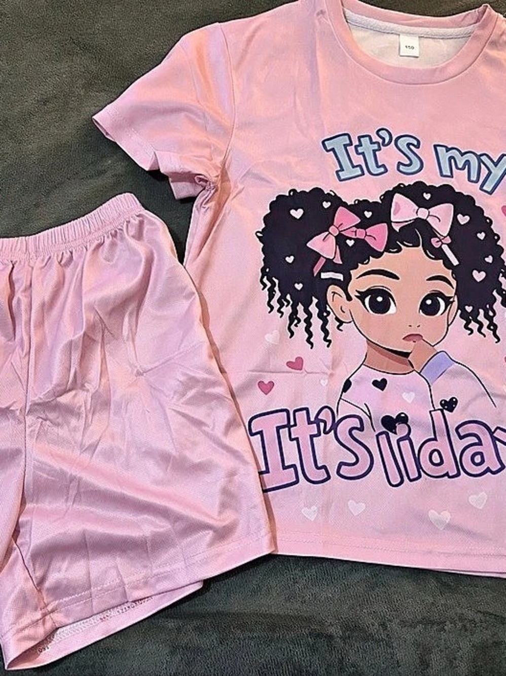 Pink Graphic Matching Set